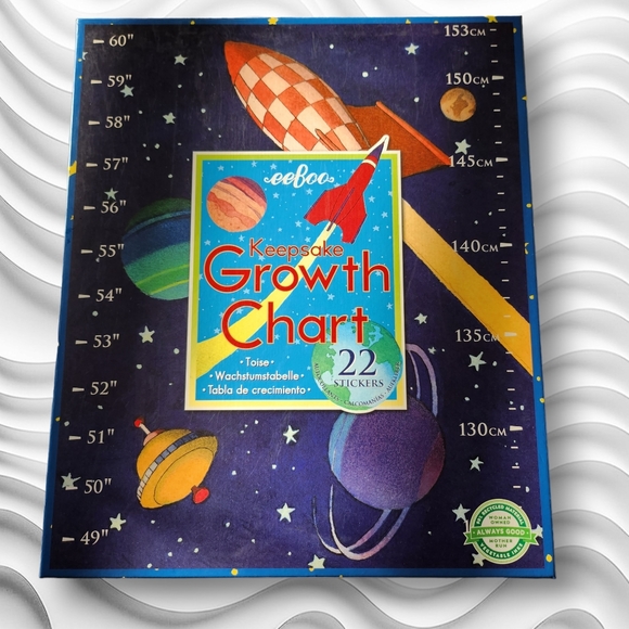 **EEBOO** keepsake growth chart with 22 stickers NWT - Picture 2 of 6
